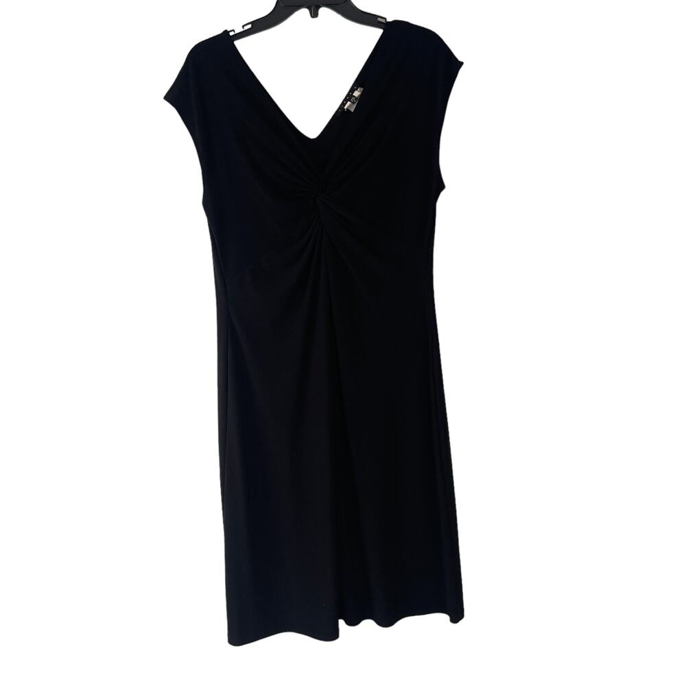 Tiana B. Women's Size Large Black Twisted Front Knee Length Dress‎